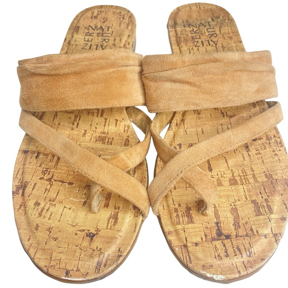 Naturalizer Shannon tan suede toe sandal size 7.5 - Picture 4 of 11